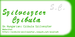 szilveszter czibula business card